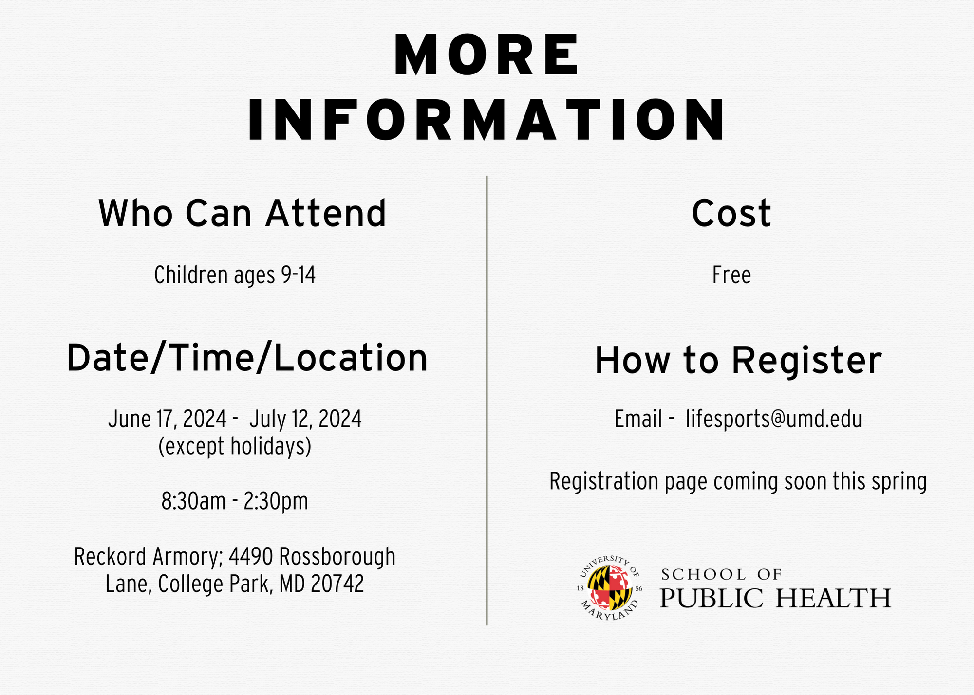 Flyer with more information