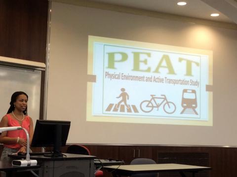 Cortney presenting PEAT Study research at the UM Star Oral Presentation, University of Maryland College Park, August 9, 2016.