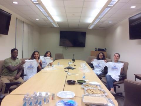  Myles, Meg, Anika, Yasi and Shriya enjoying themselves at the PHOEBE Lab luncheon.  Thank you Namaste!